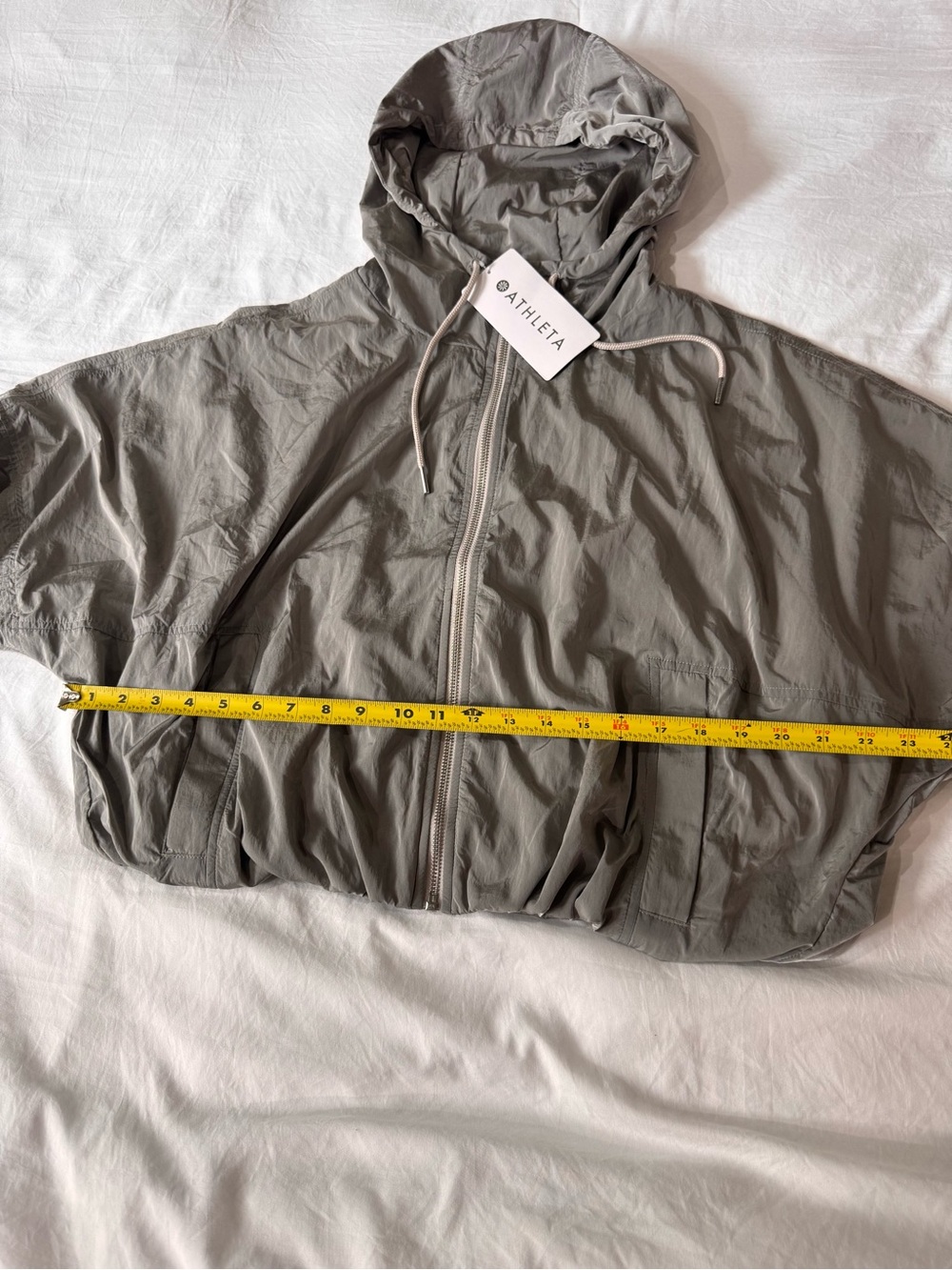 Athleta Day Drift Jacket Abalone Sheen M NWT Cropped Water Repellent - Picture 13 of 14